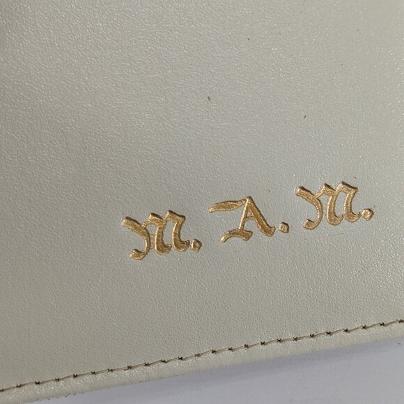 Vintage leather correspondence folder by Cooper-Weeks Canada, monogrammed M.A.M. - Picture 3 of 11